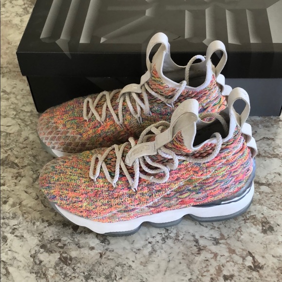 lebron 15 fruity pebbles size 8.5